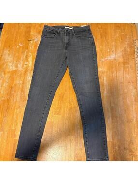 High Rise Skinny Jeans Womens Levi’s 721 Tag 29 Fits Like 28x28 Black Wash